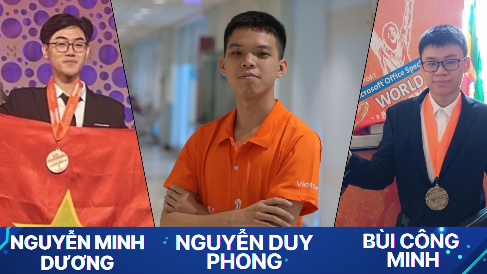 Cố vấn chuyên môn CLB o365 - HUST tại MOSWC: Nguyễn Minh Dương, Nguyễn Duy Phong, Bùi Công Minh